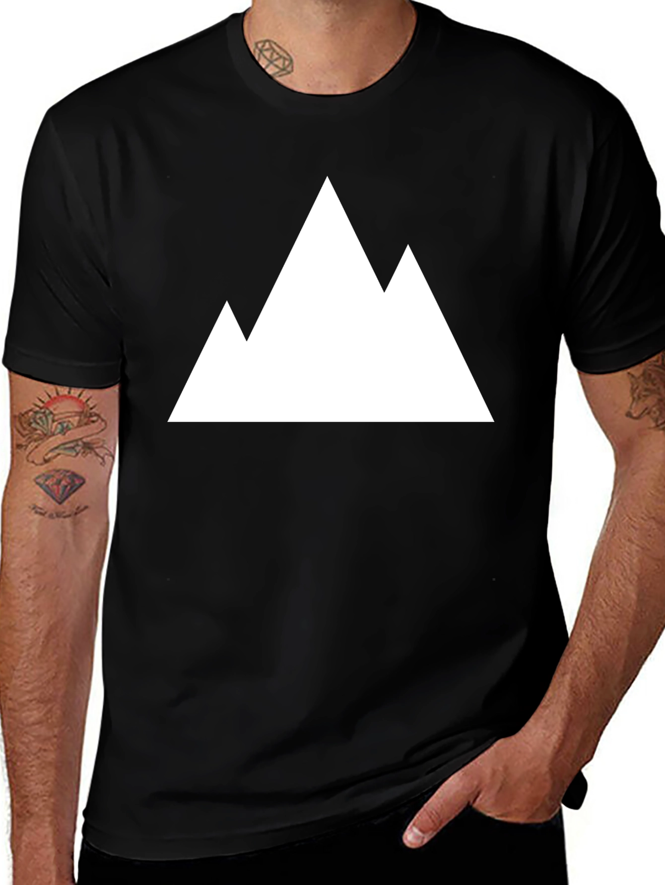 Mountain Graphic Black T-Shirt