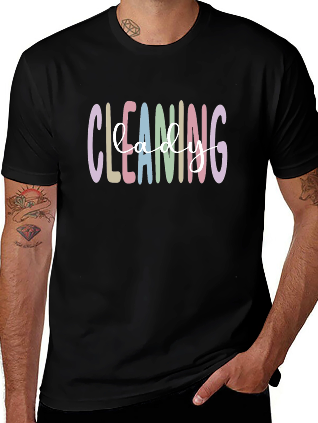 Cleaning Lady T-Shirt - Cute Pastel Design