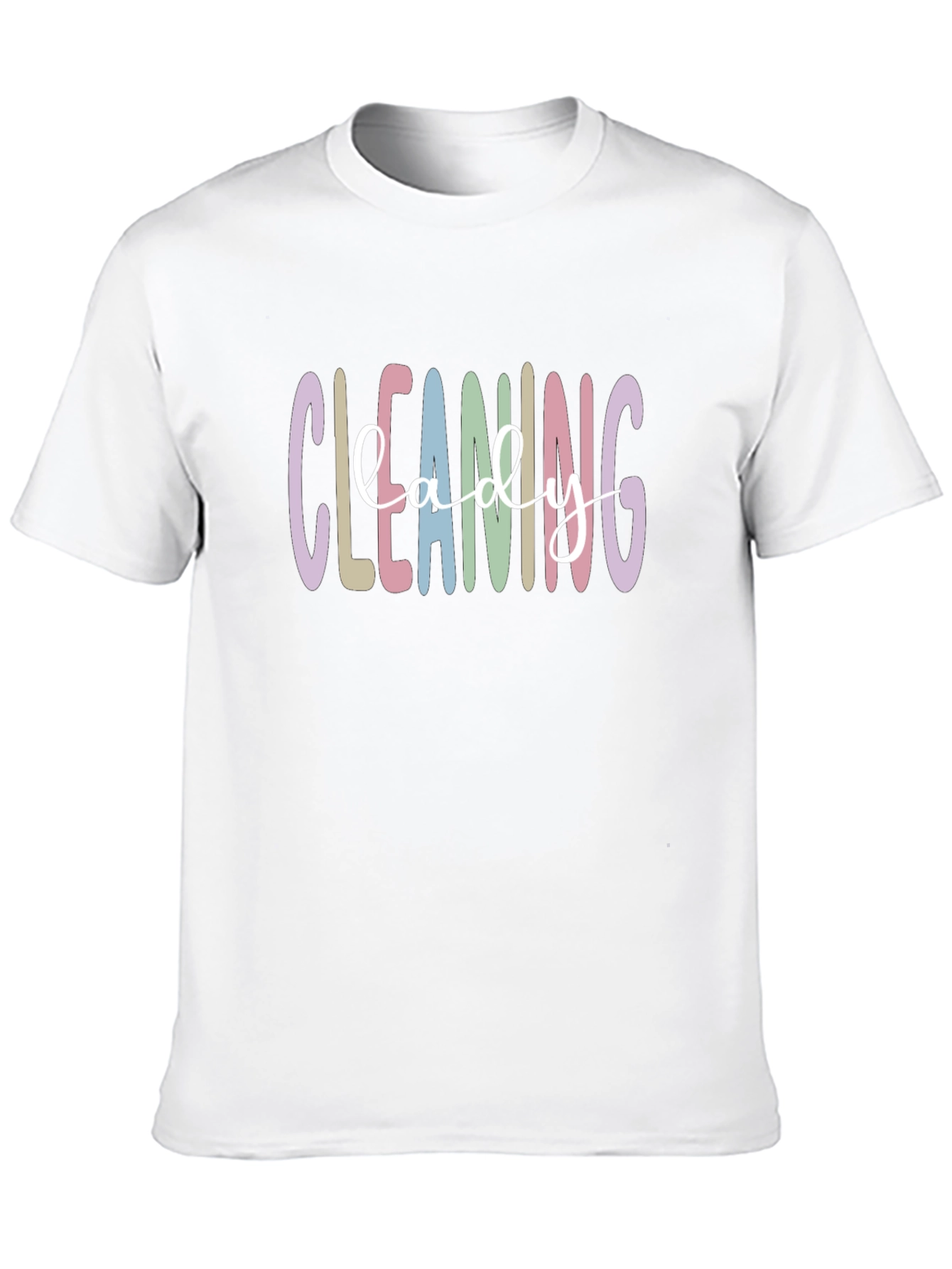 Cleaning Lady T-Shirt - Cute Pastel Design