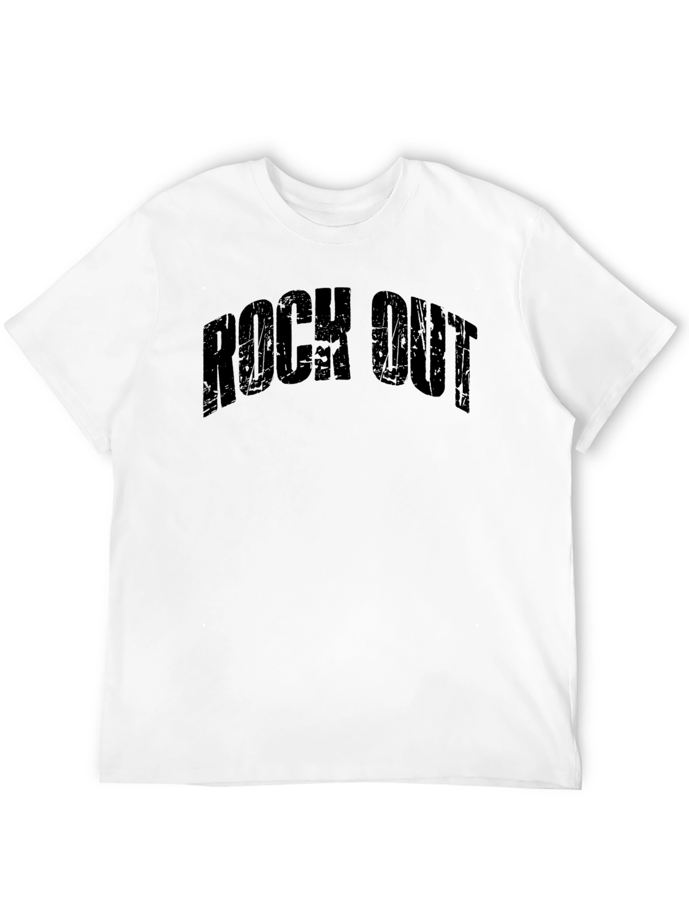Rock Out Graphic T-Shirt - Black Crew Neck