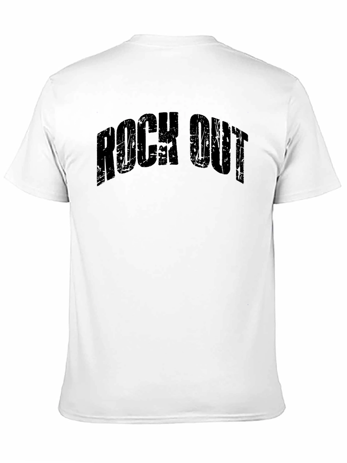 Rock Out Graphic T-Shirt - Black Crew Neck