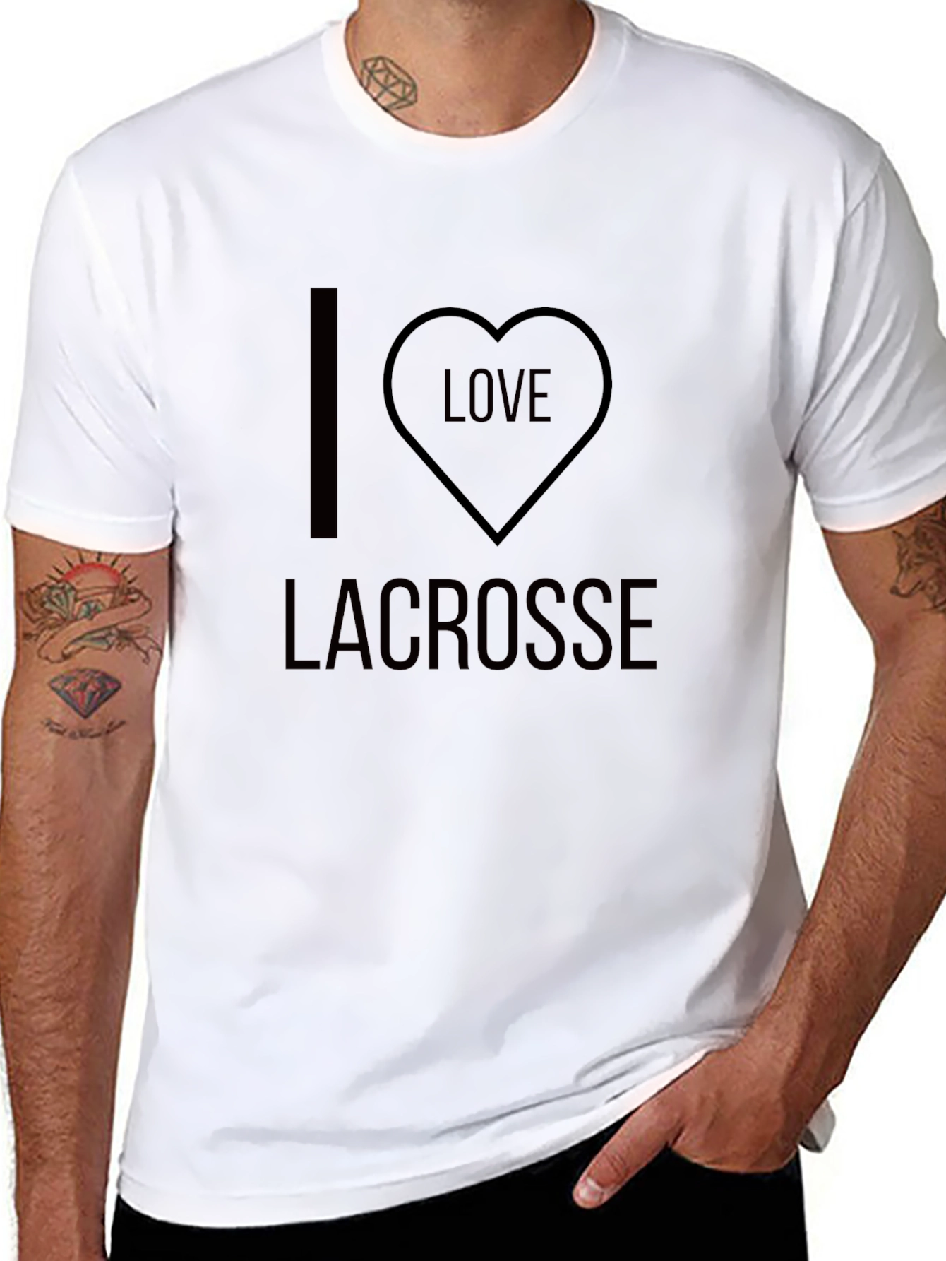 I Heart Lacrosse T-Shirt - Sporty & Stylish!