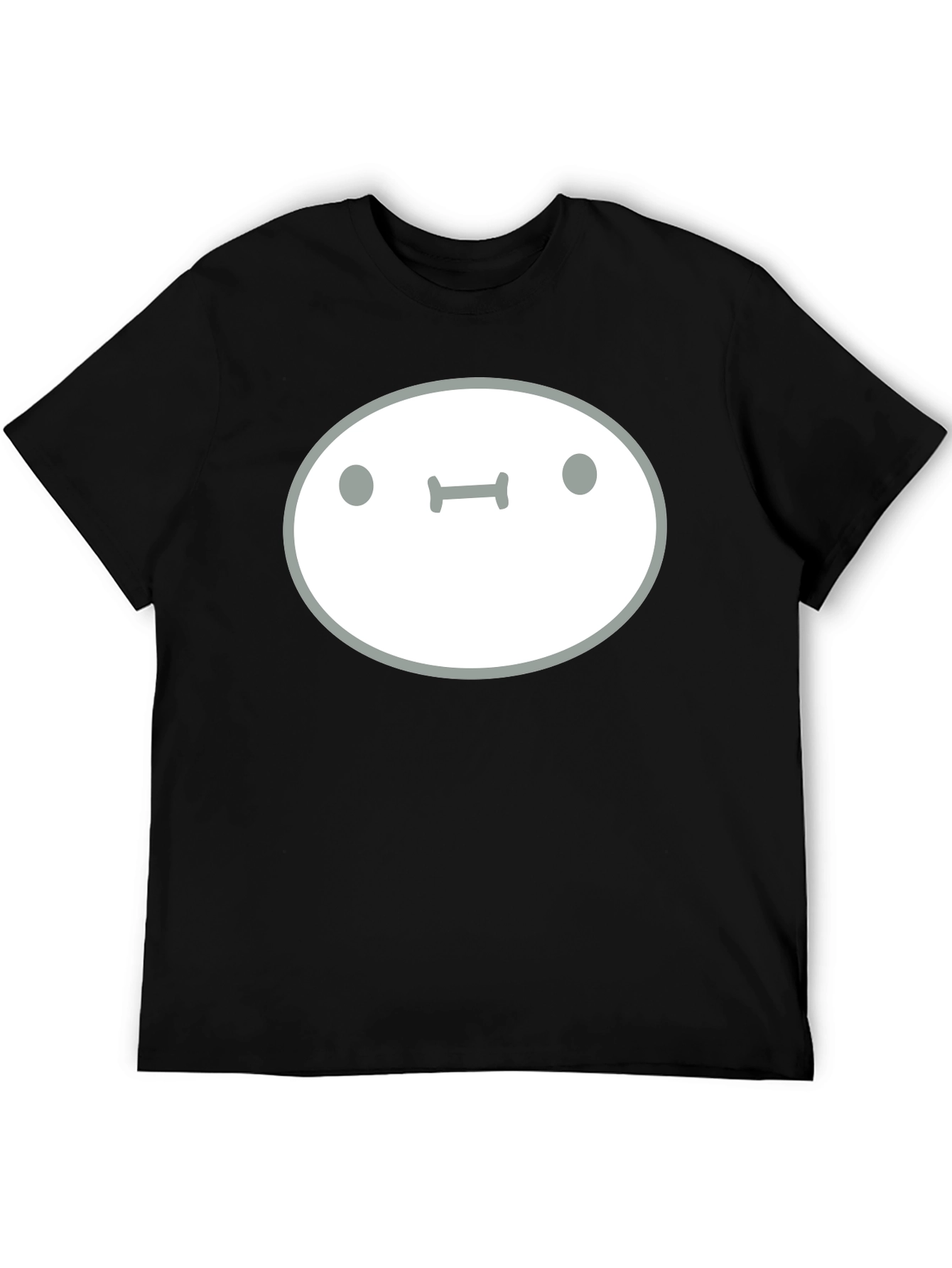 Minimalist Face Graphic Black T-Shirt