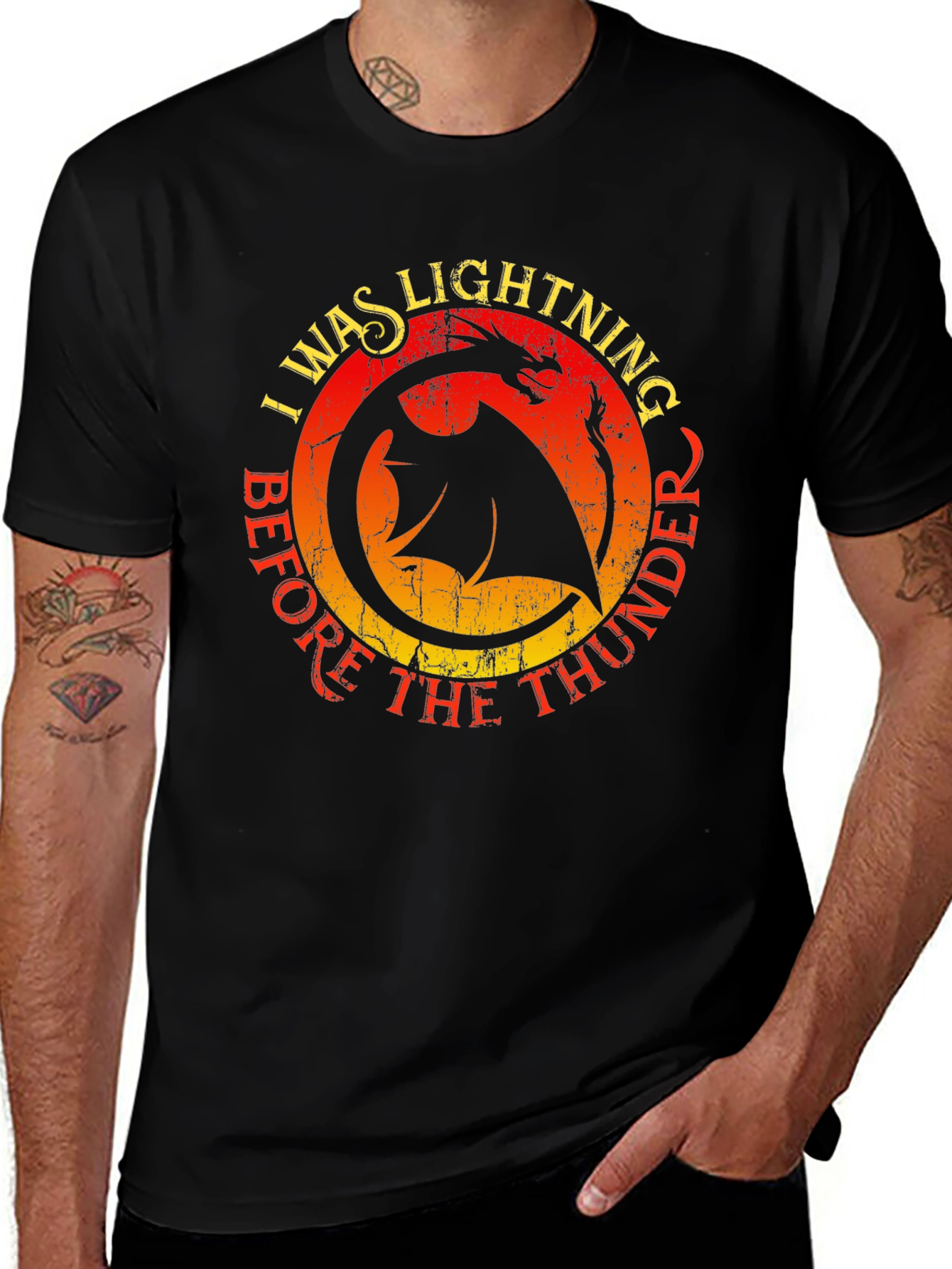 Dragon Lightning Thunder Graphic Tee