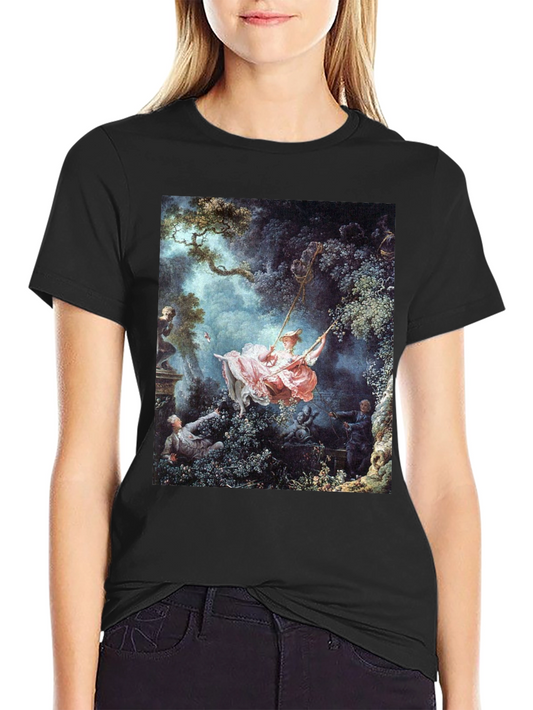 Artistic Swing Painting Tee - Unique Graphic T-Shirt