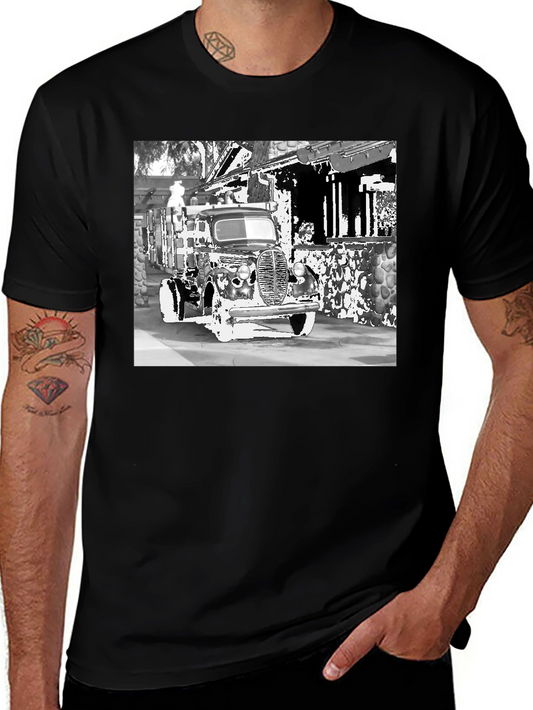Vintage Truck Graphic Tee - Classic Black T-Shirt