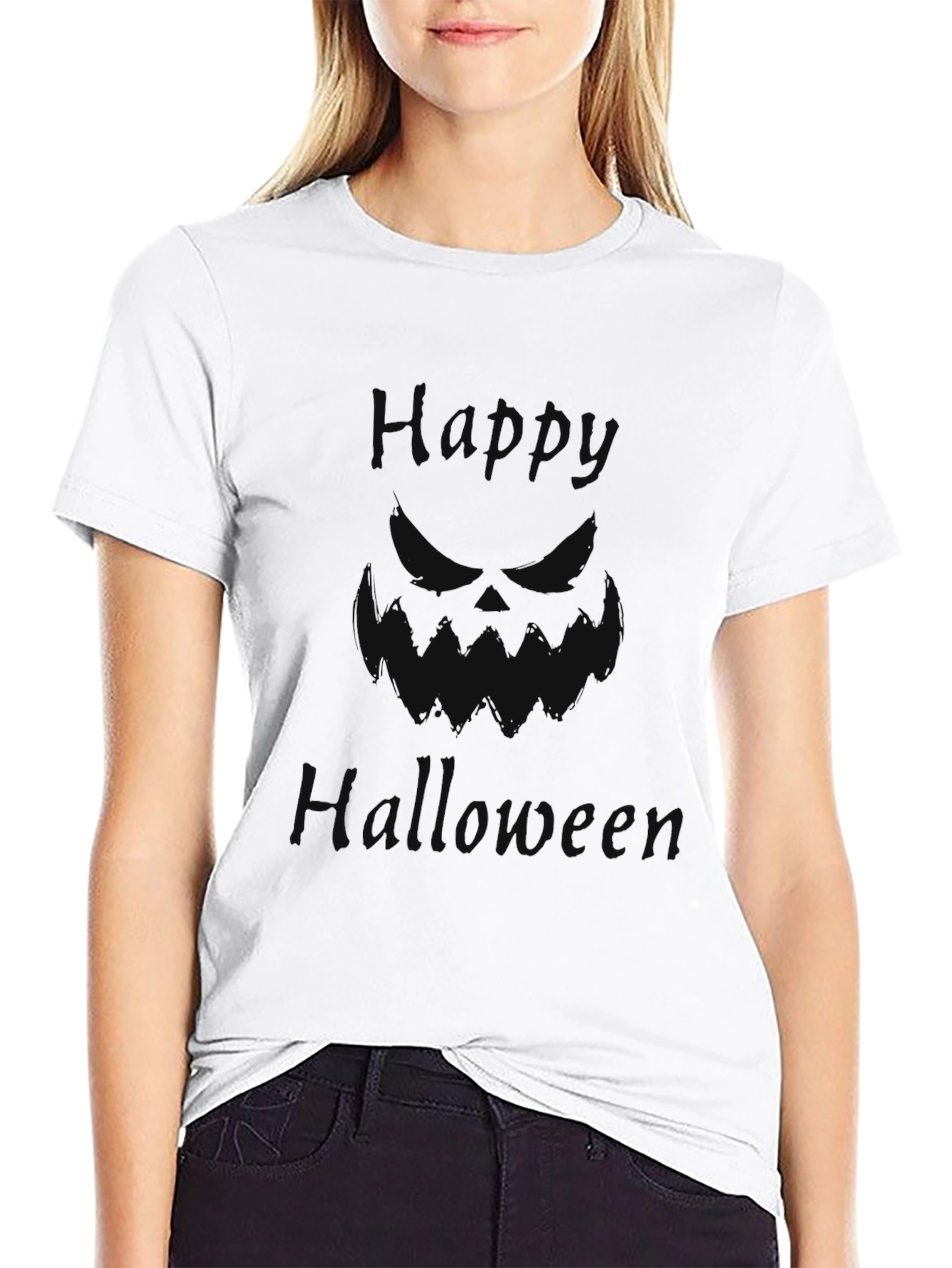 Happy Halloween Graphic Tee - Mens Black T-Shirt