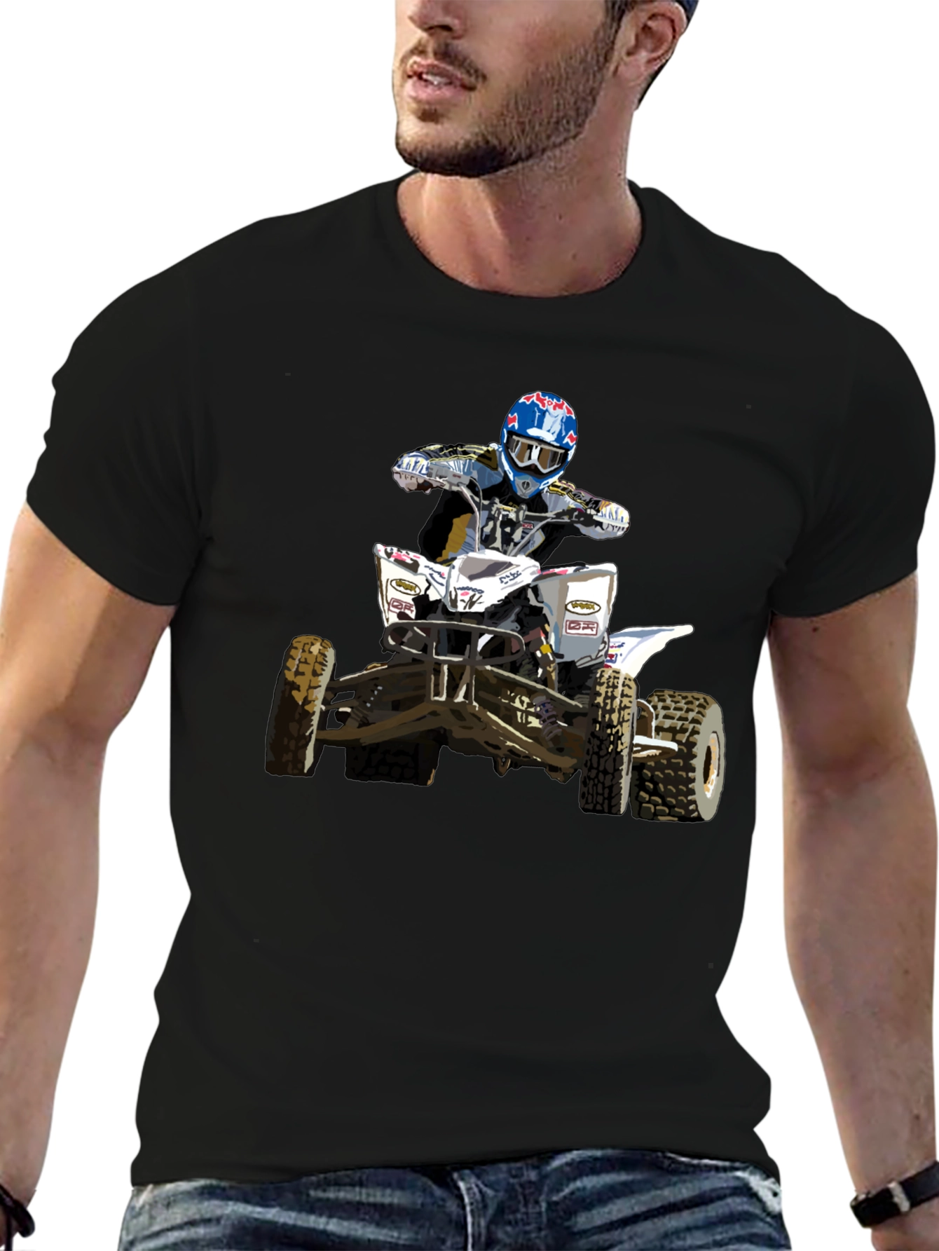 ATV Rider Graphic Tee - Black