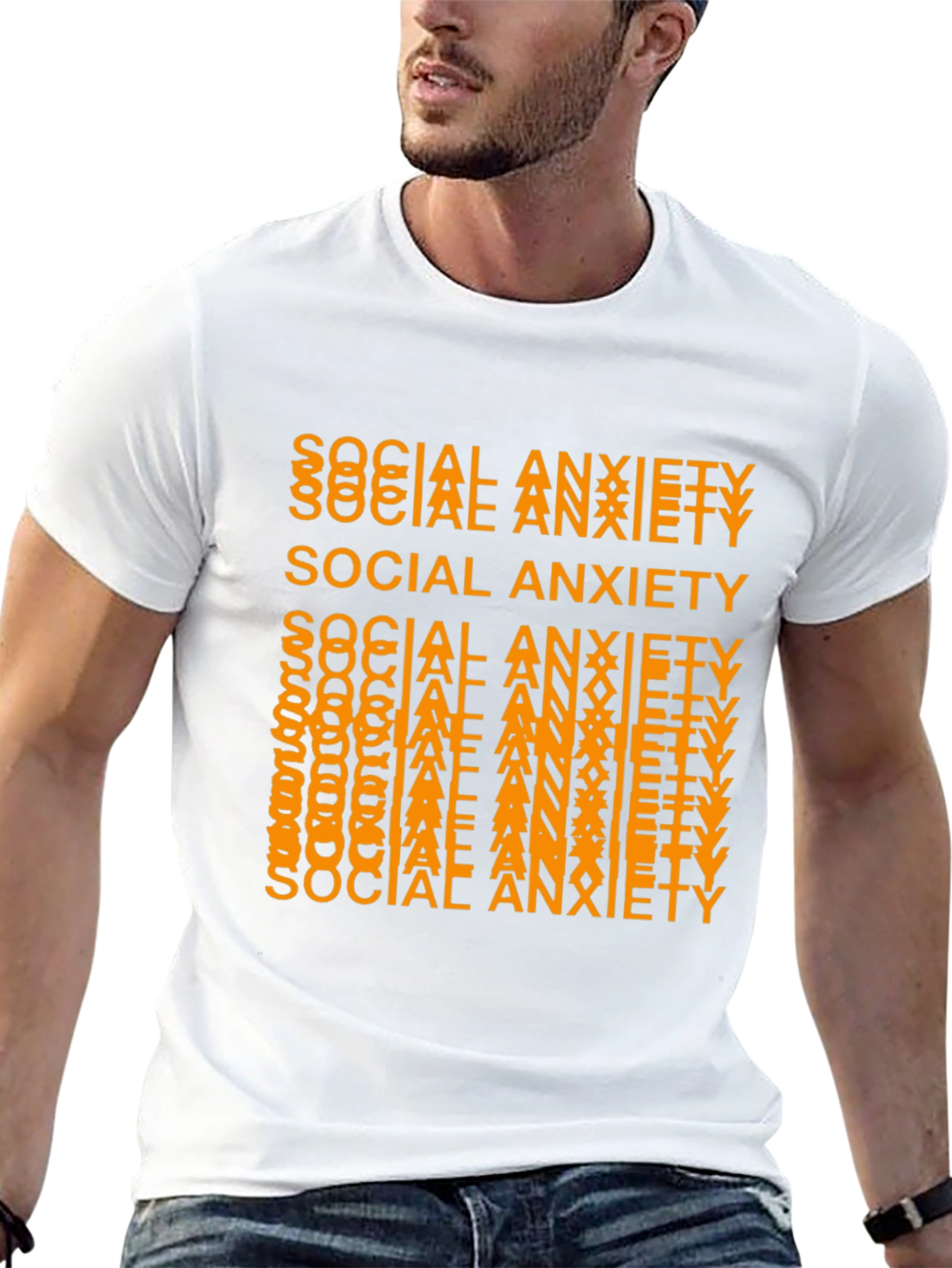 Social Anxiety Graphic Tee - Black Unisex T-Shirt