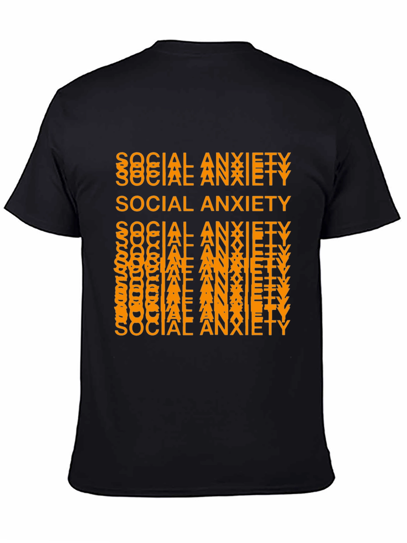 Social Anxiety Graphic Tee - Black Unisex T-Shirt