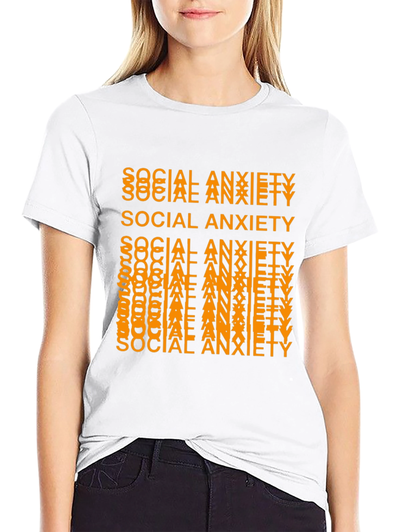 Social Anxiety Graphic Tee - Black Unisex T-Shirt