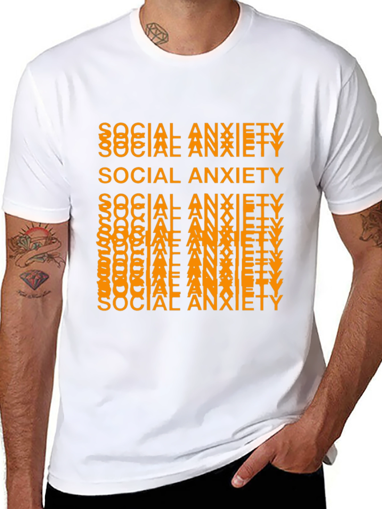 Social Anxiety Graphic Tee - Black Unisex T-Shirt