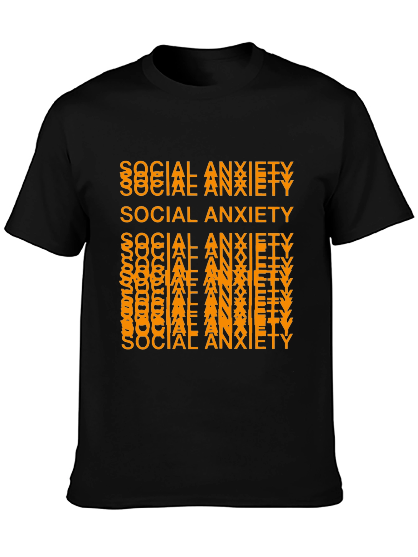 Social Anxiety Graphic Tee - Black Unisex T-Shirt