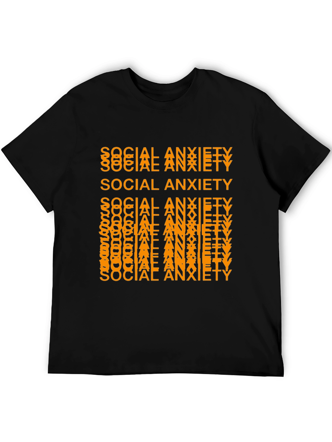 Social Anxiety Graphic Tee - Black Unisex T-Shirt