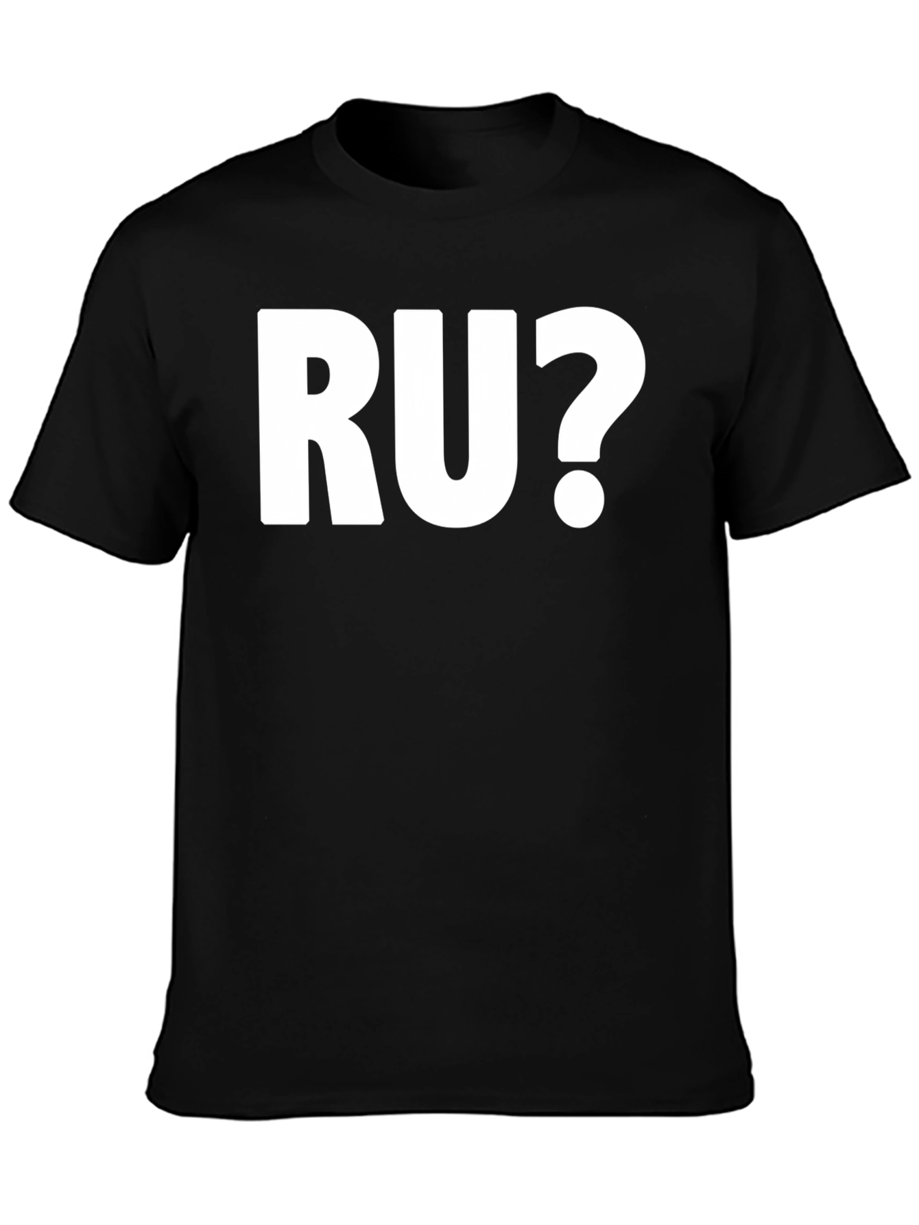 RU? Graphic T-Shirt - Black Cotton Tee
