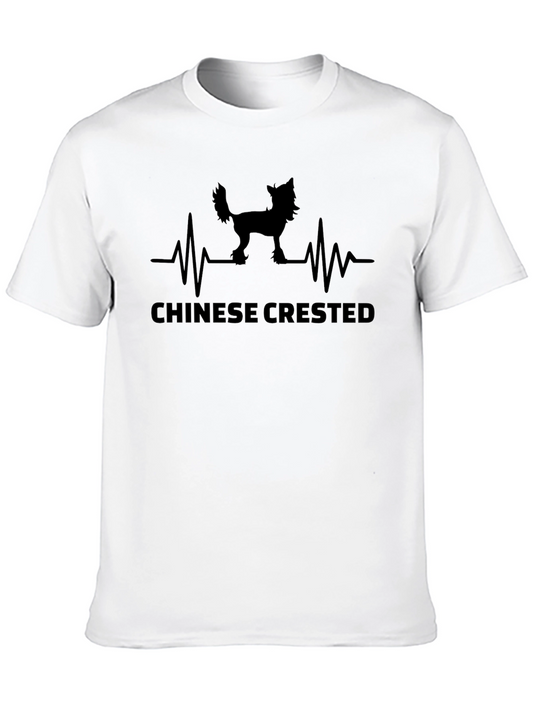 Chinese Crested Dog Heartbeat T-Shirt