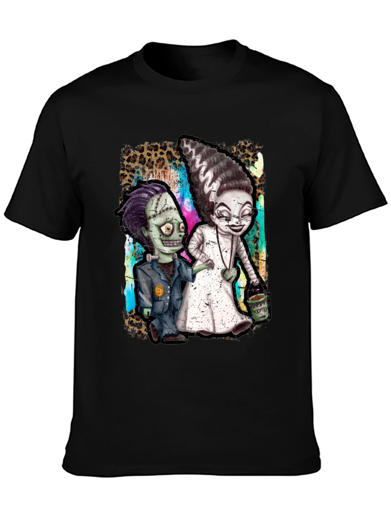 Monster Couple Graphic Tee - Halloween Style