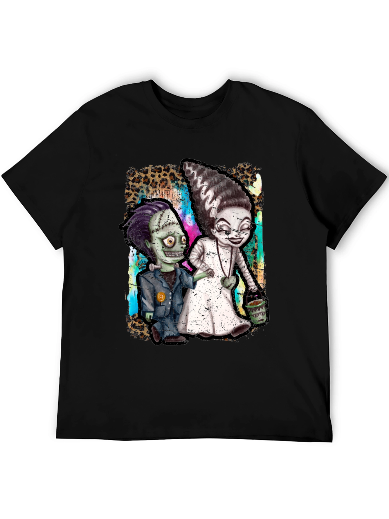 Monster Couple Graphic Tee - Halloween Style