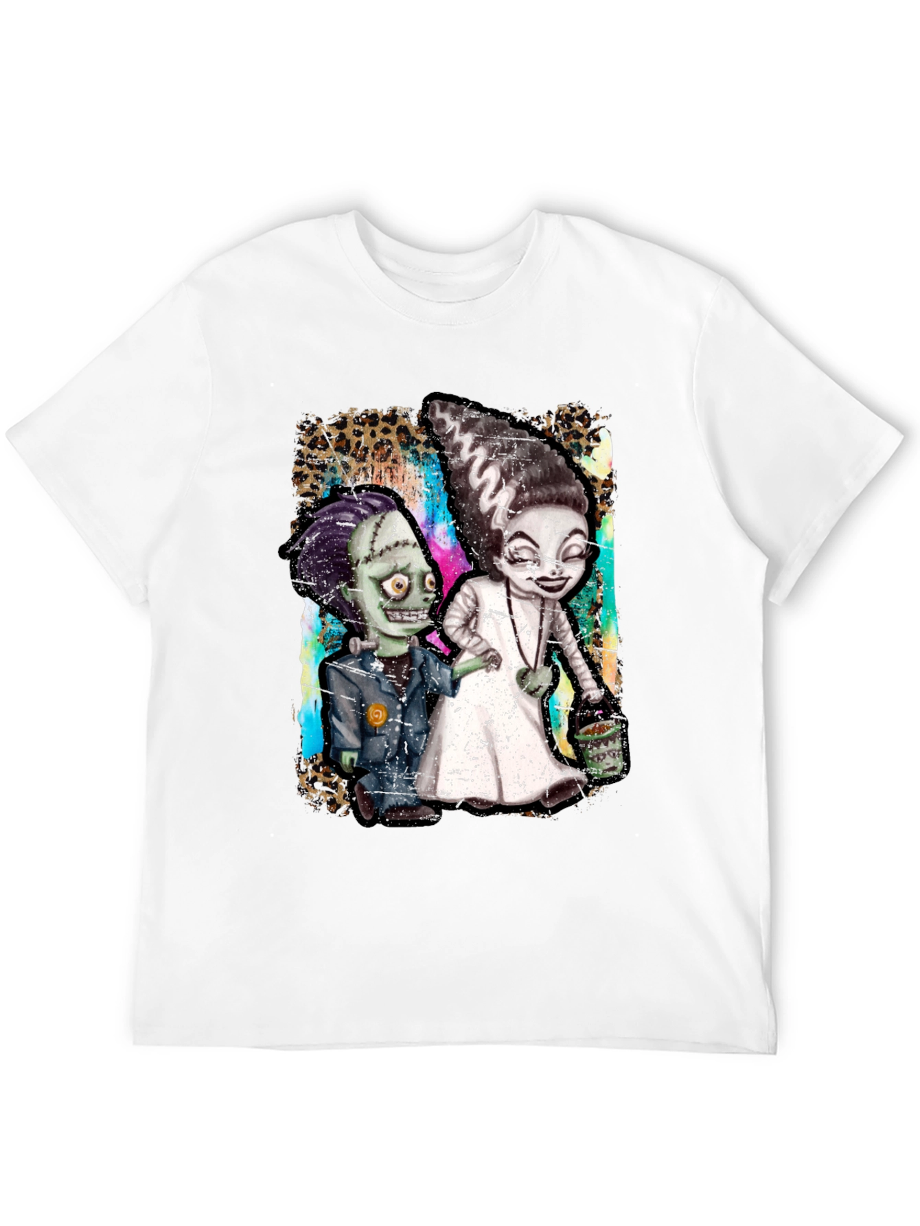 Monster Couple Graphic Tee - Halloween Style