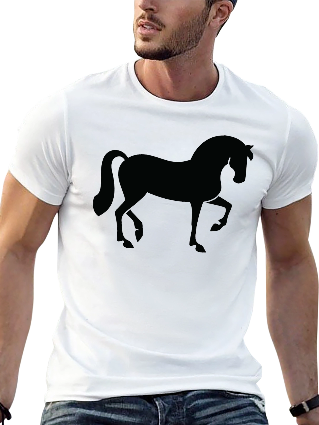 Black Horse Silhouette T-Shirt