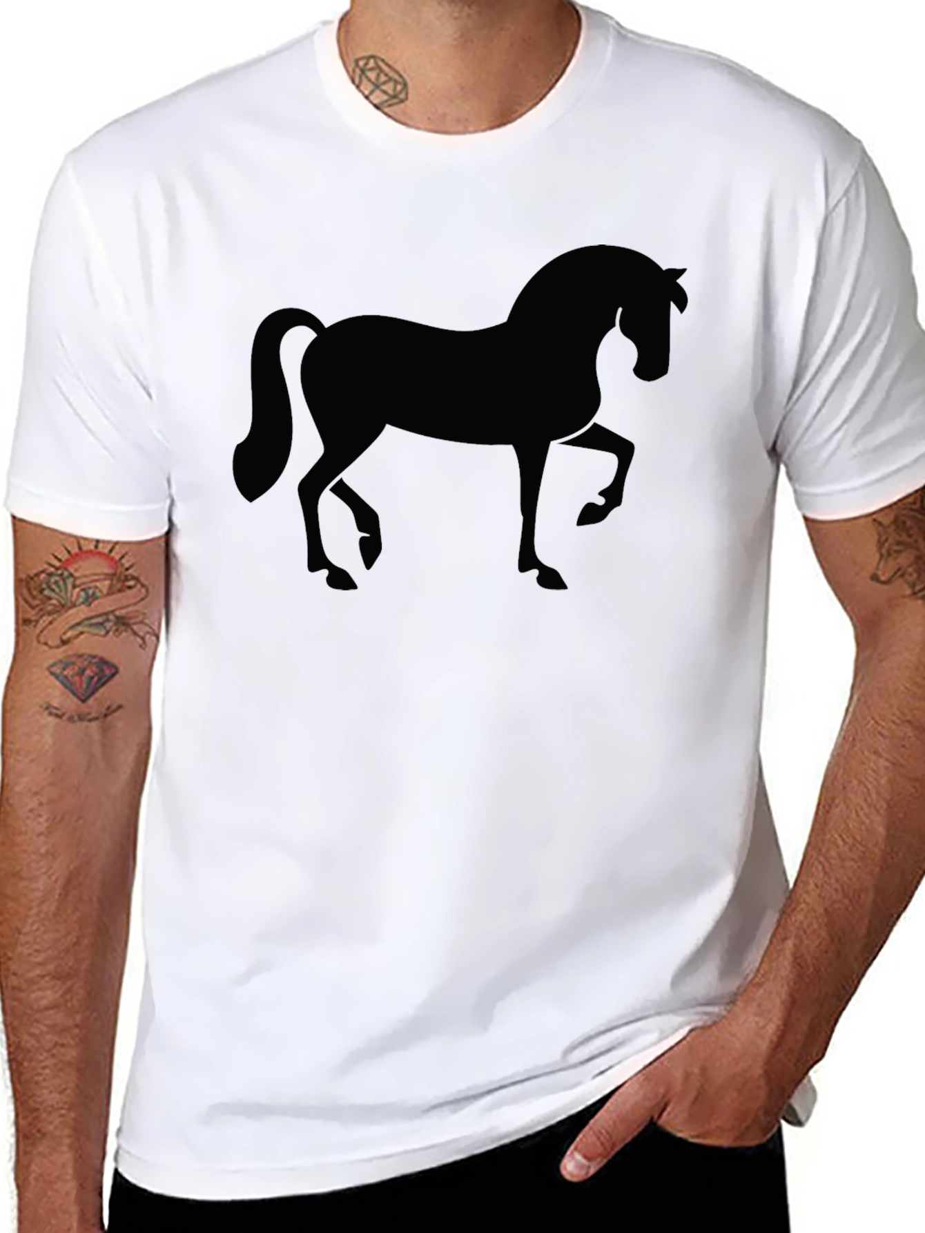 Black Horse Silhouette T-Shirt