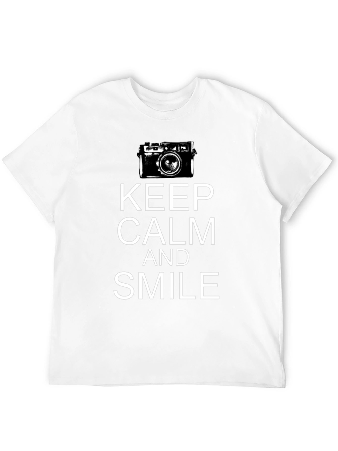 Keep Calm & Smile Camera T-Shirt