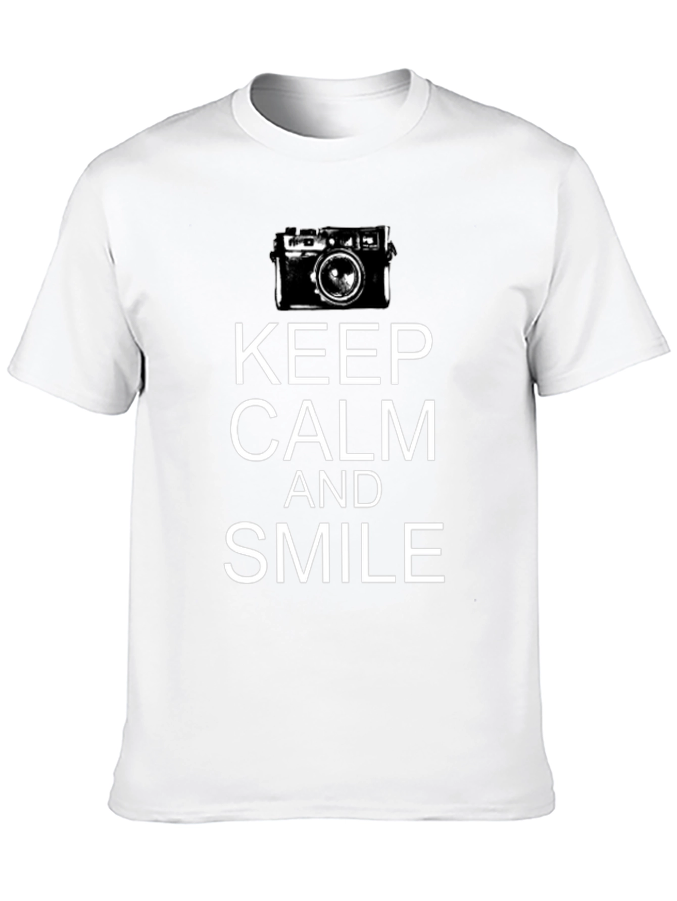 Keep Calm & Smile Camera T-Shirt