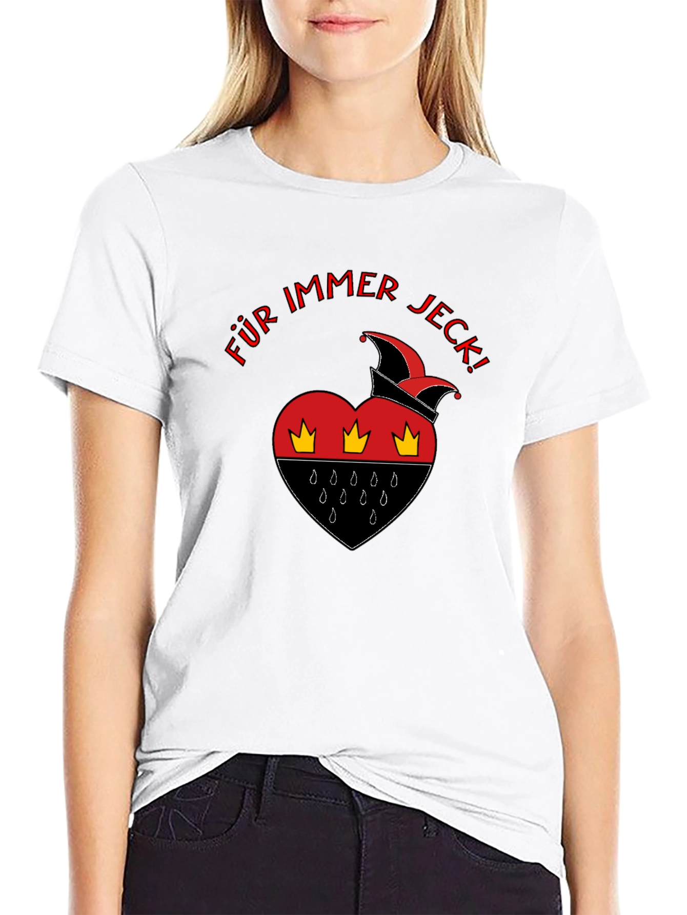 Für Immer Jeck Black T-Shirt