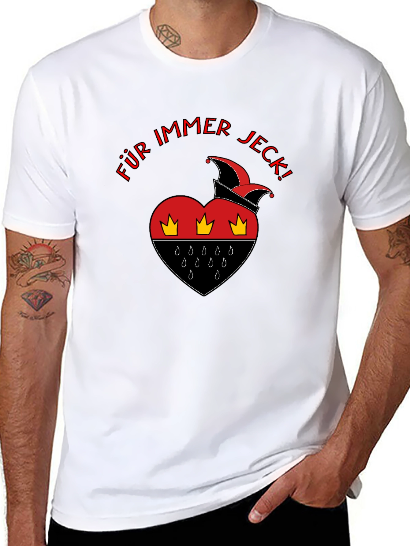 Für Immer Jeck Black T-Shirt