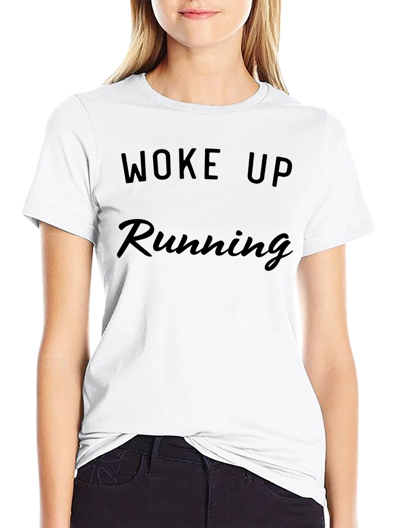 Woke Up Running Black T-Shirt