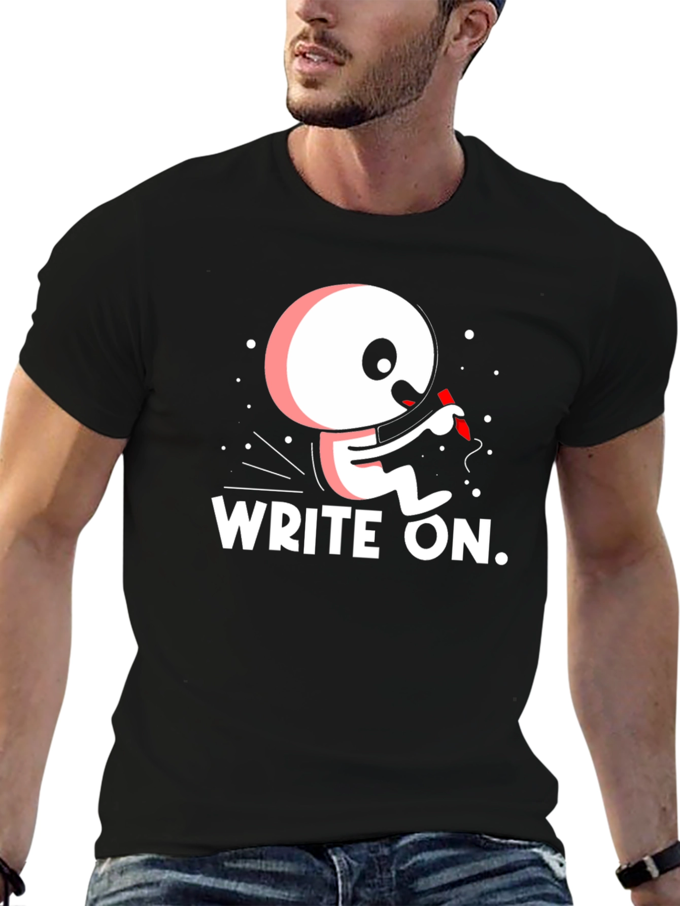 Write On! Cartoon T-Shirt - Unique Design