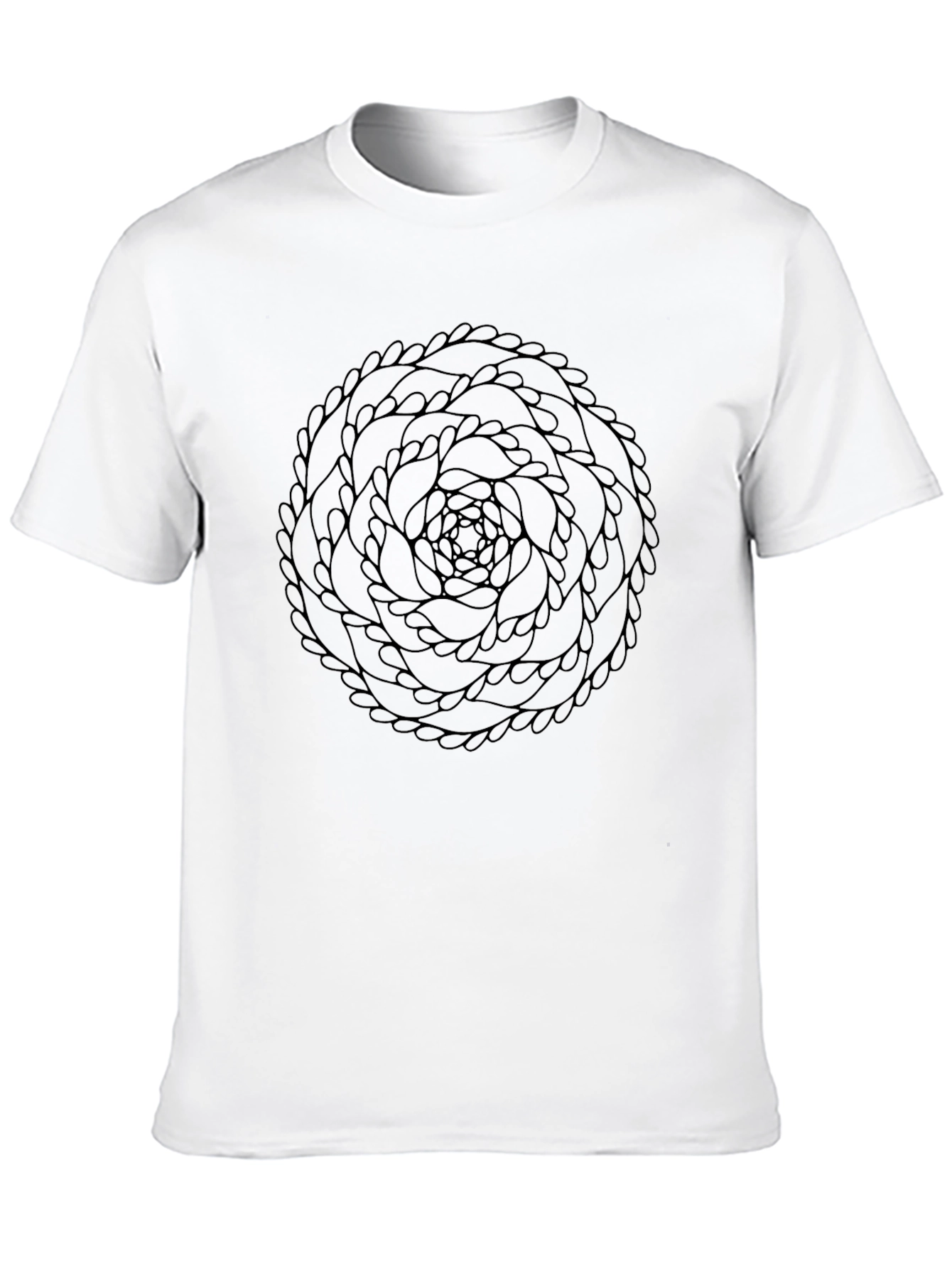 Black Mandala Graphic Tee - Modern Style