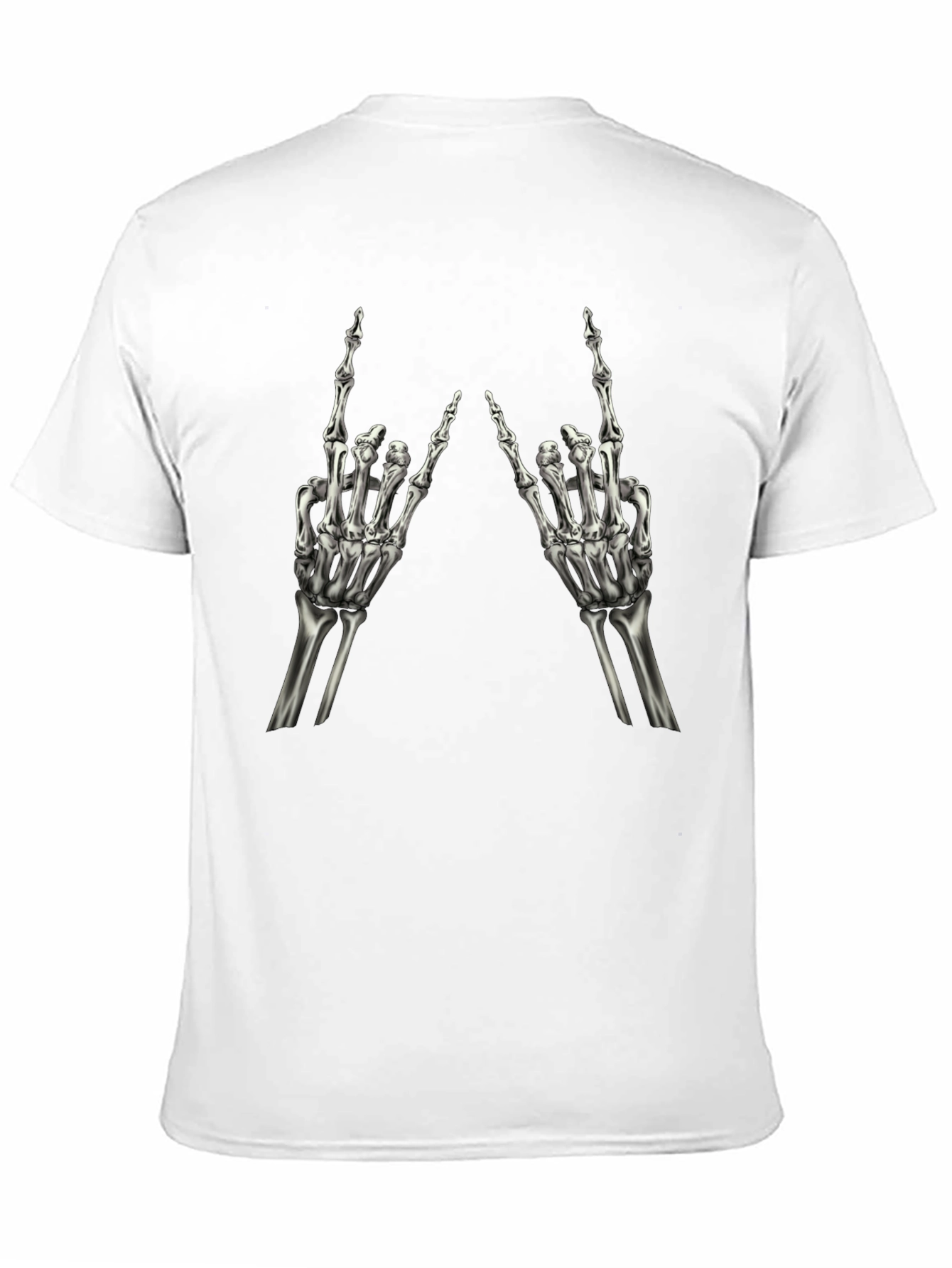 Rock On Skeleton Hand Black T-Shirt