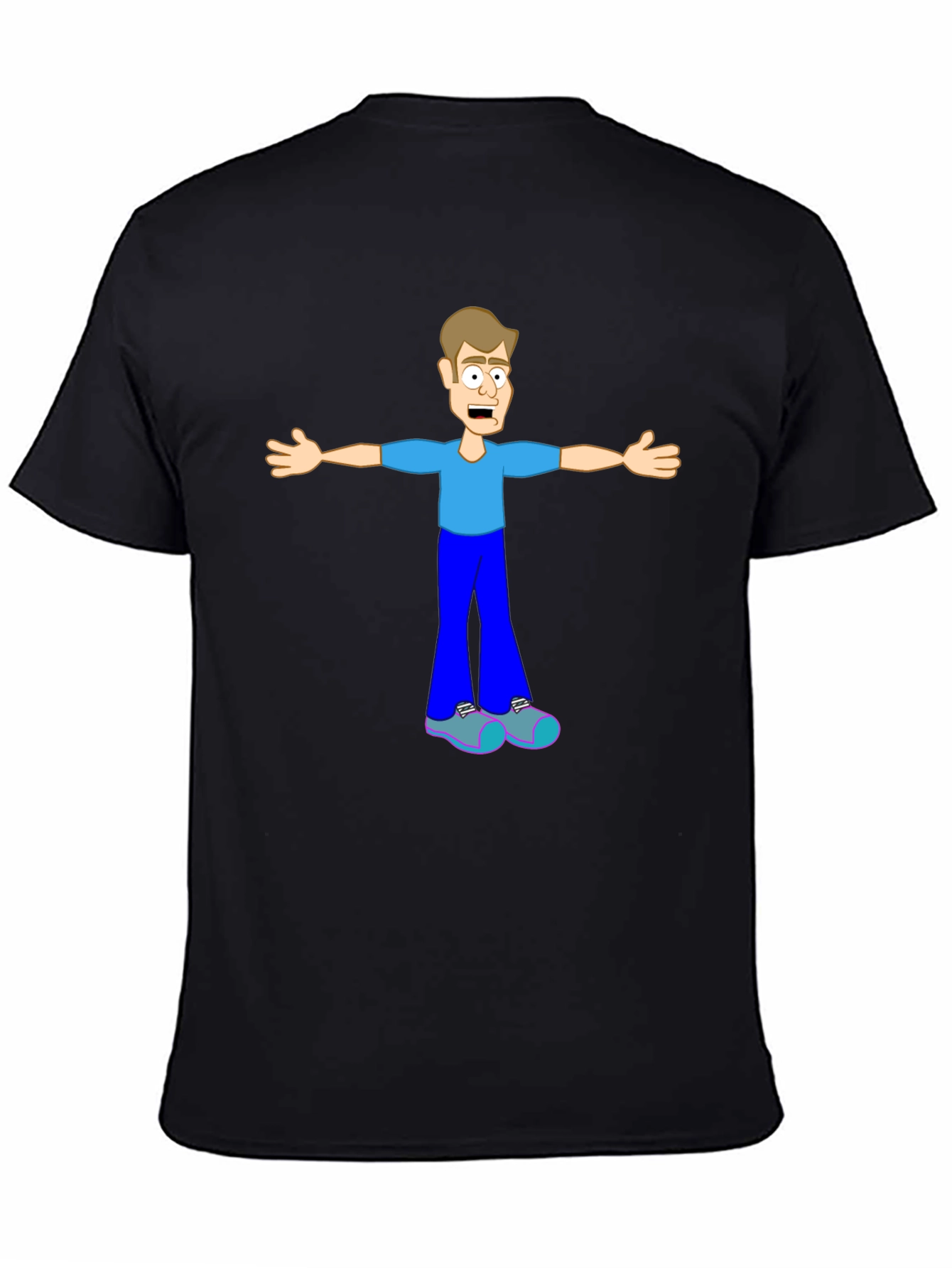 Cartoon Graphic Tee - Mens Black T-Shirt