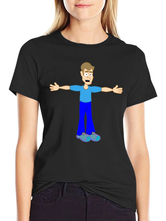 Cartoon Graphic Tee - Mens Black T-Shirt