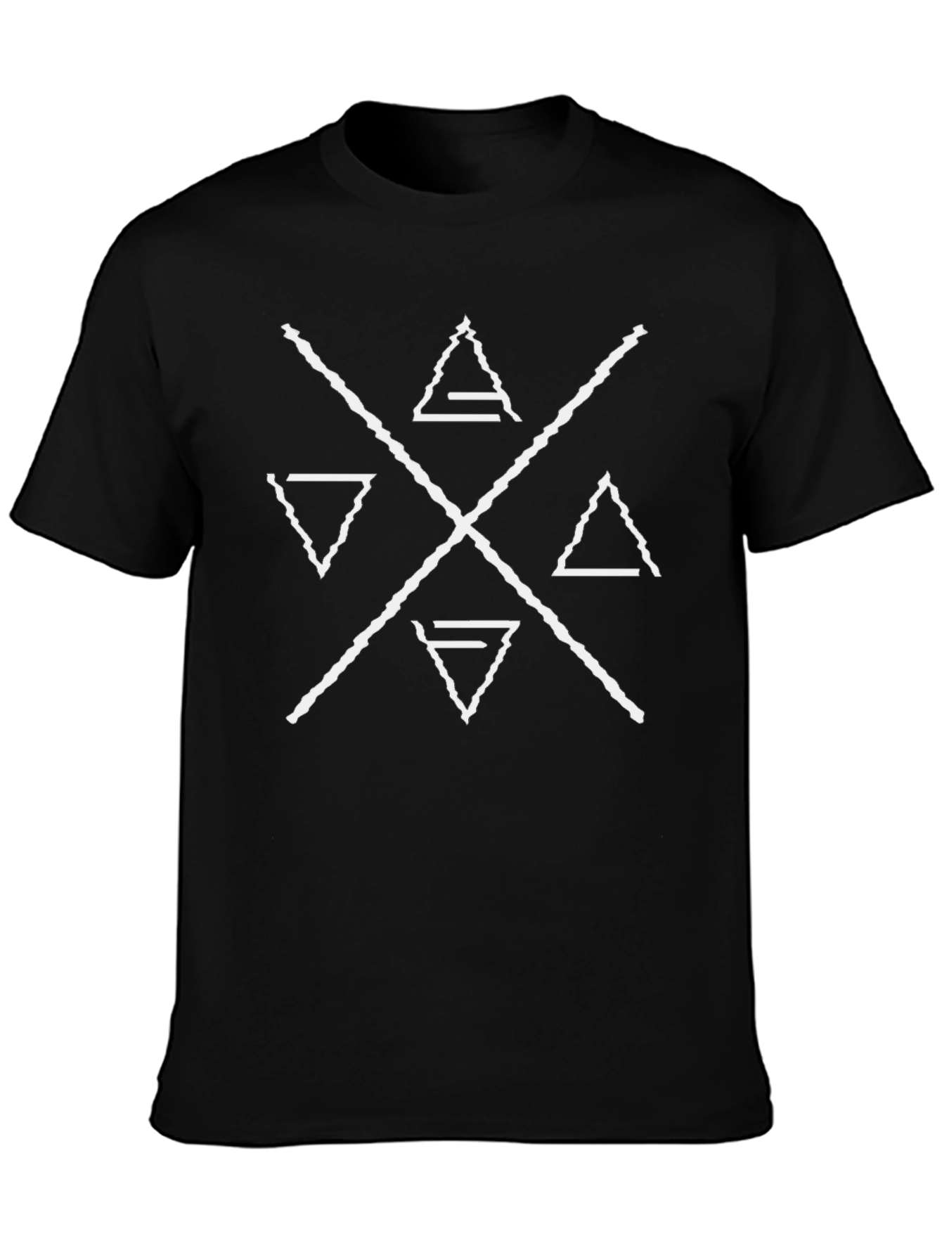 Geometric Symbol Black T-Shirt
