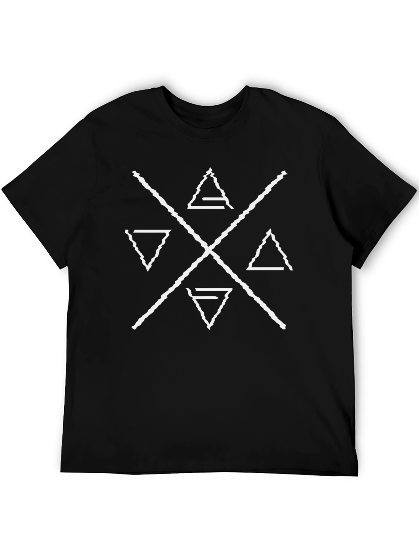 Geometric Symbol Black T-Shirt
