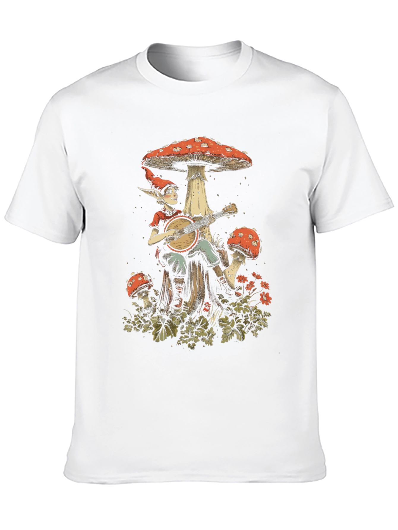 Mushroom Elf Graphic Tee - Whimsical Style