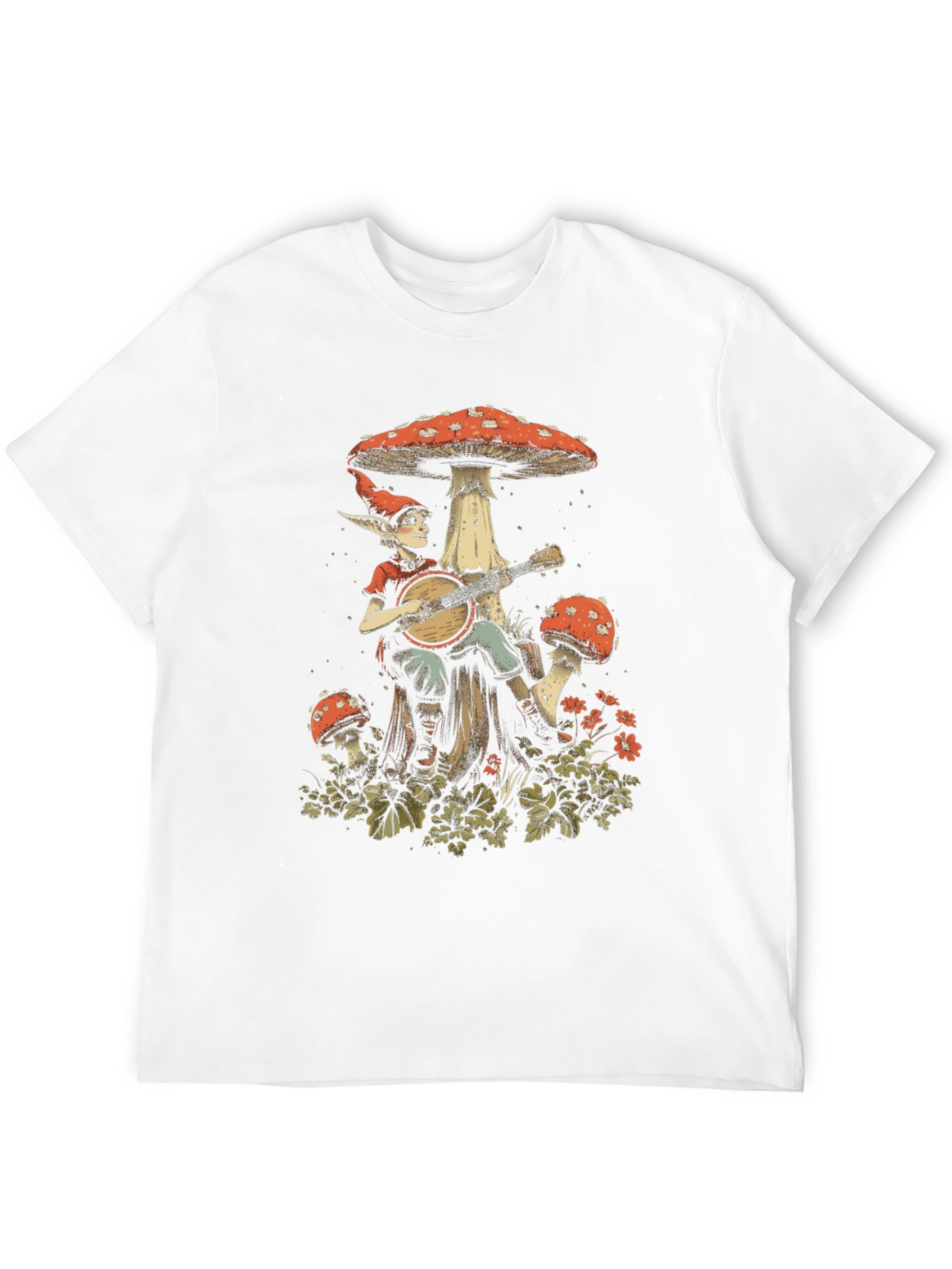 Mushroom Elf Graphic Tee - Whimsical Style