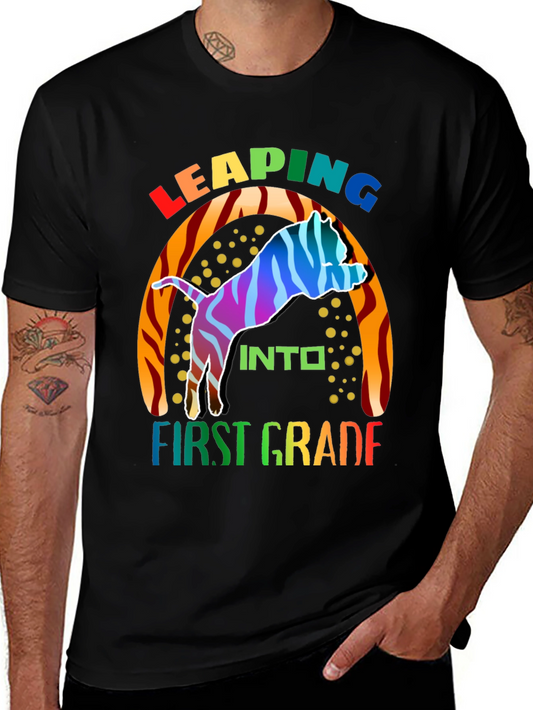 Leaping into First Grade Kids T-Shirt