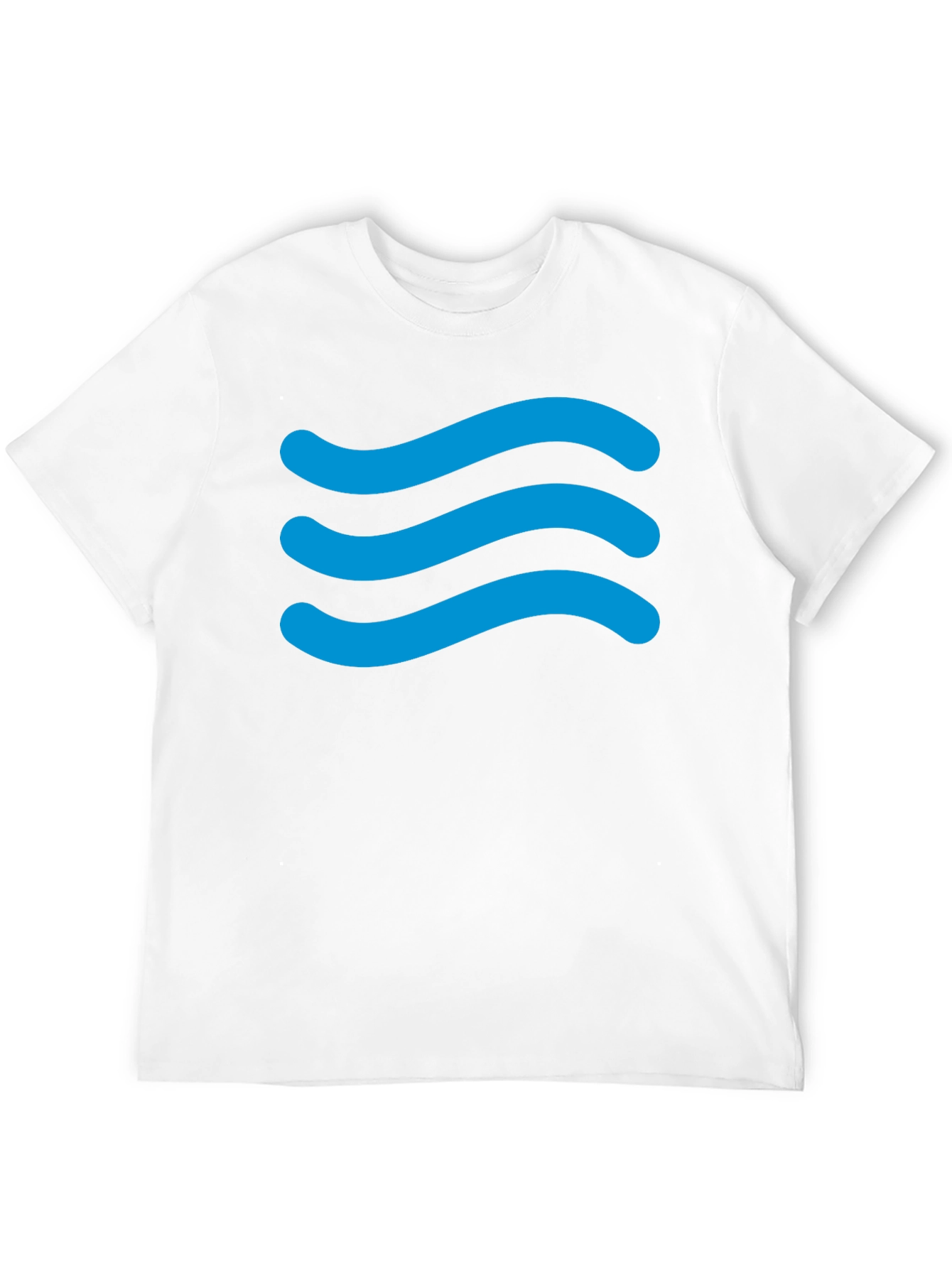 Mens Black Wave Graphic T-Shirt