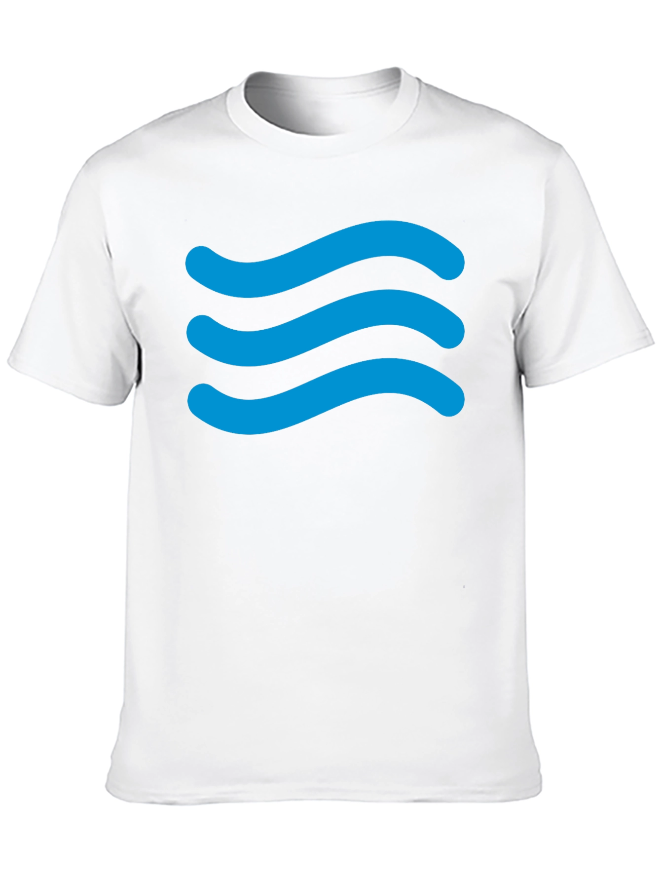 Mens Black Wave Graphic T-Shirt