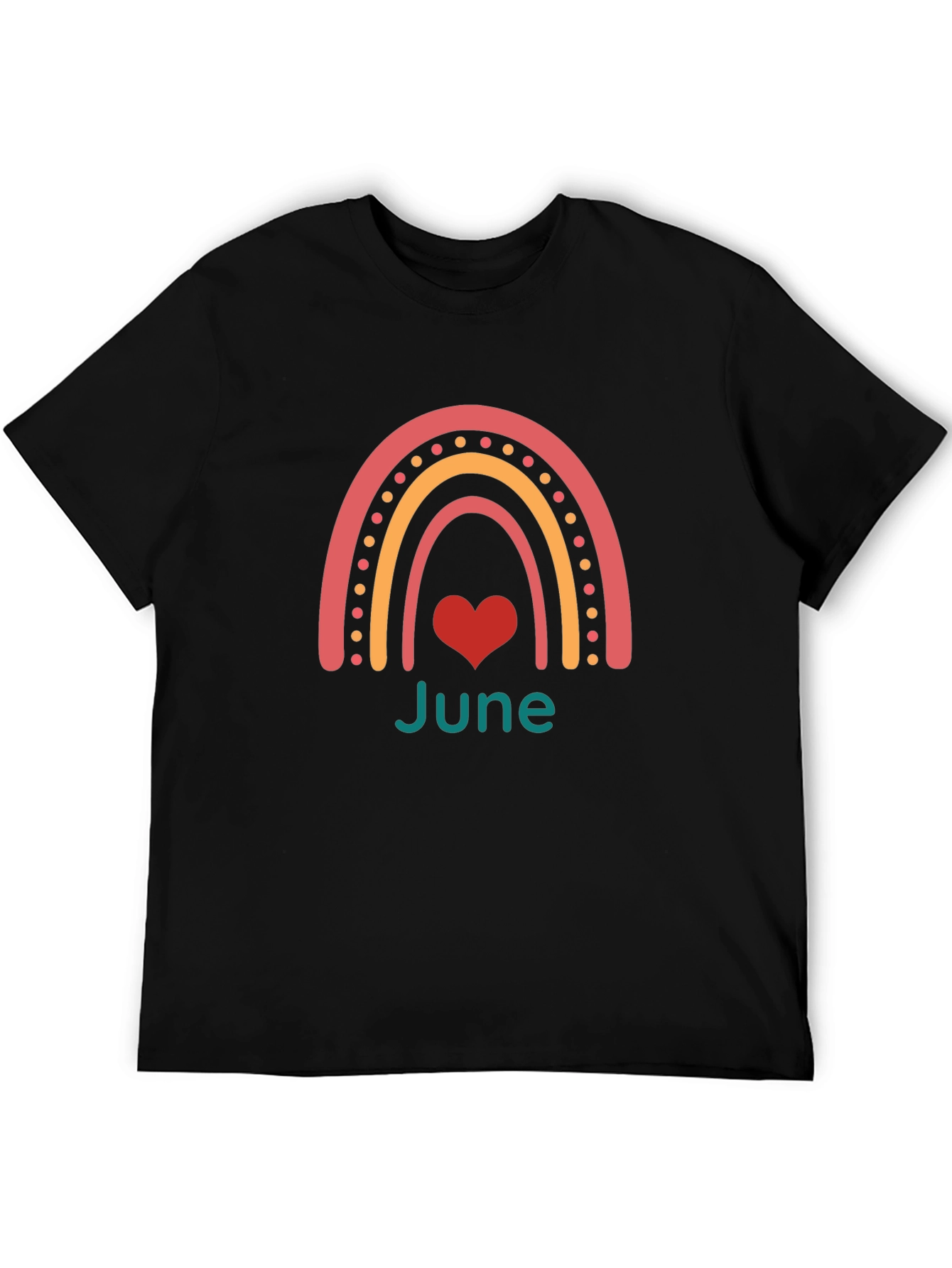June Birthday Rainbow Heart T-Shirt