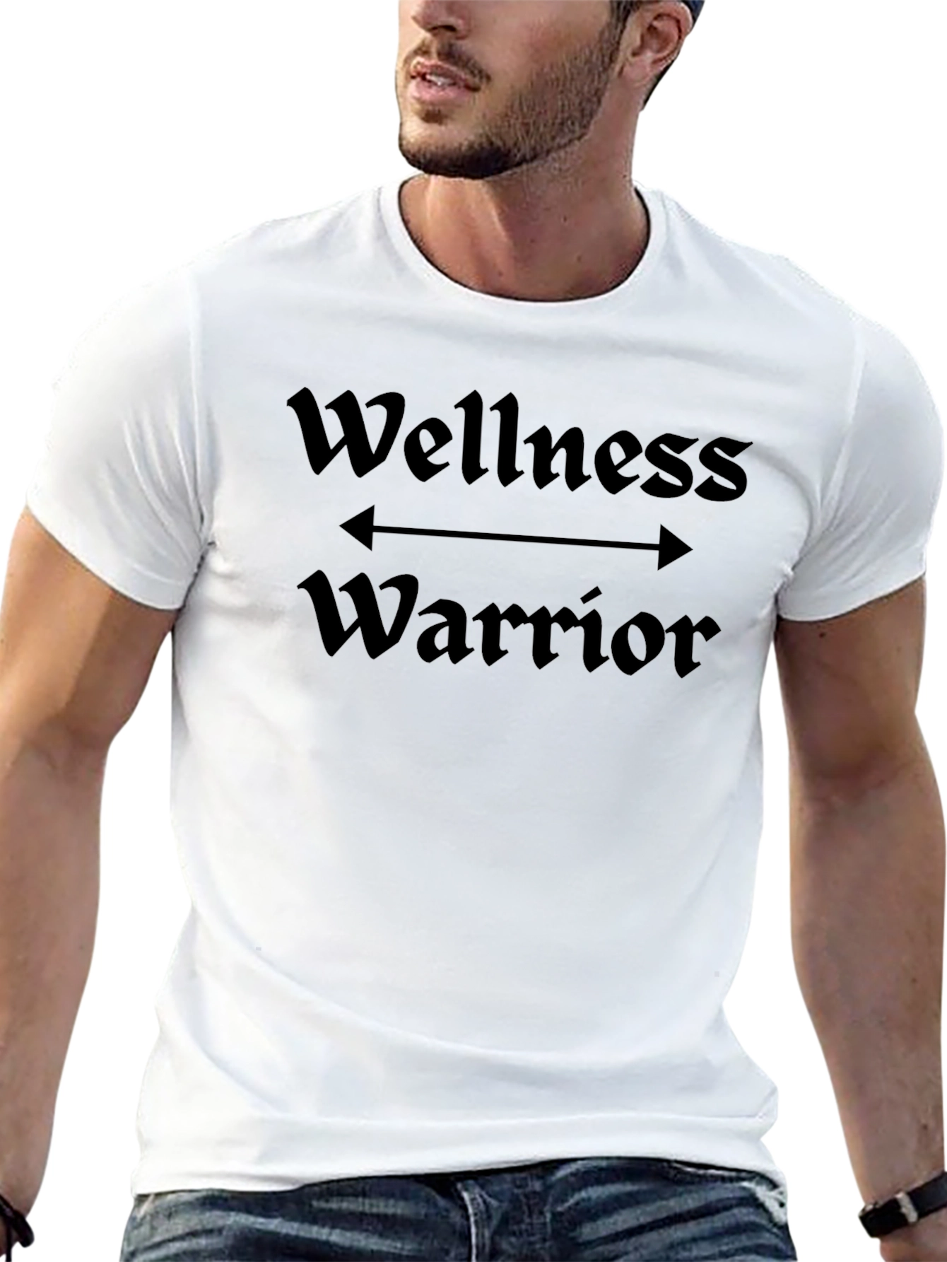 Wellness Warrior Black Graphic Tee Shirt