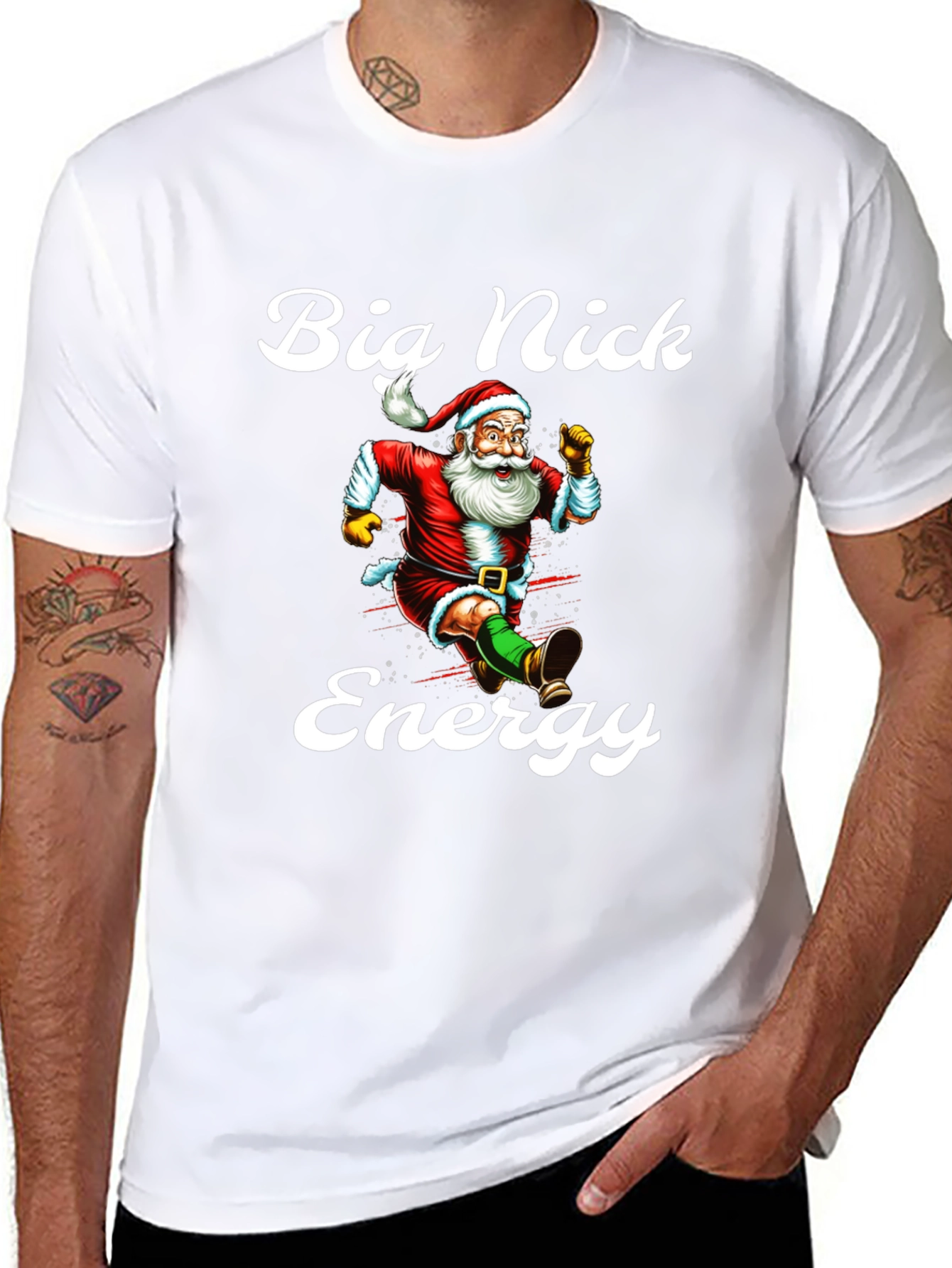 Big Nick Energy Santa T-Shirt