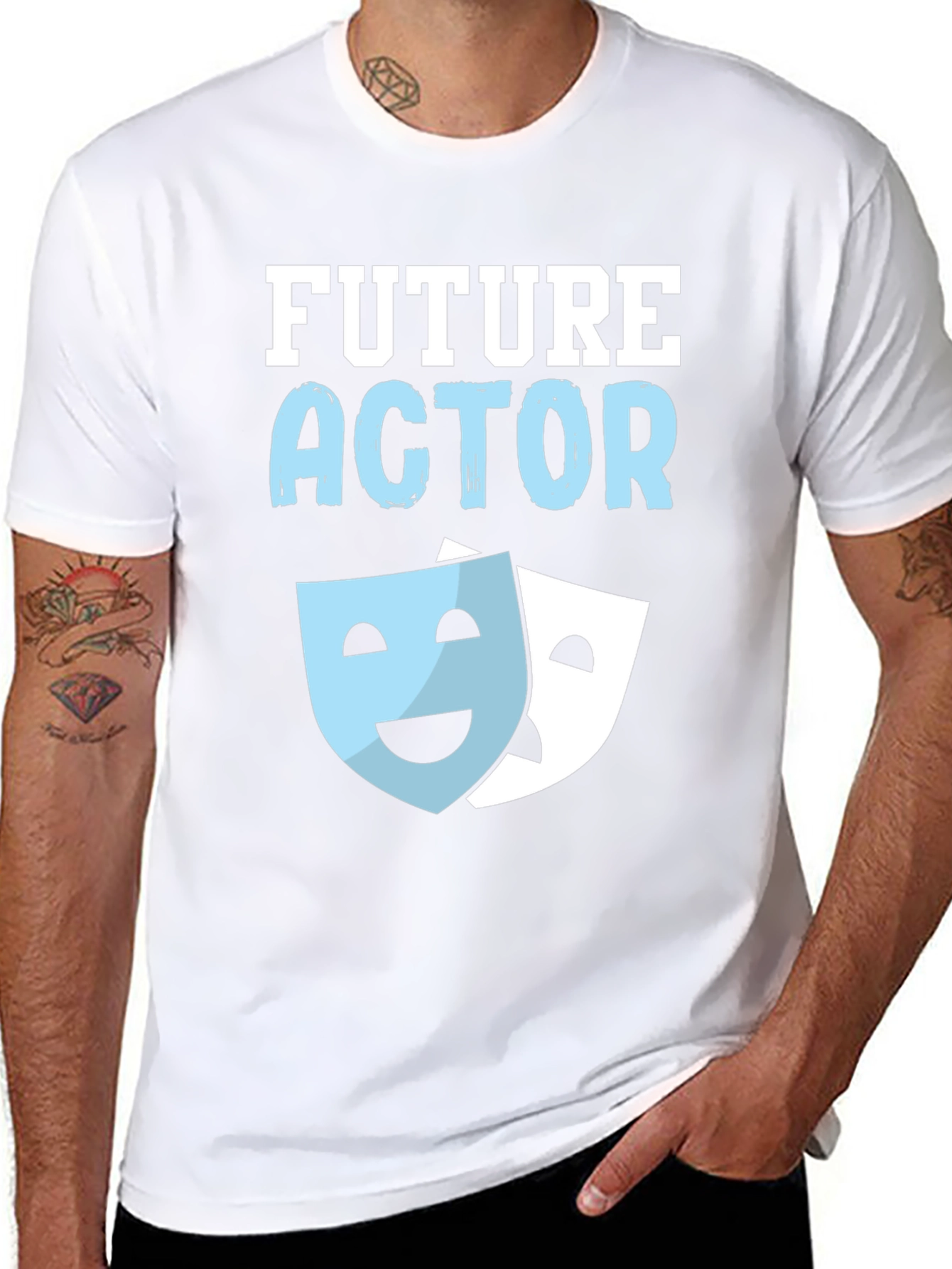 Future Actor T-Shirt Theater Masks Graphic Tee