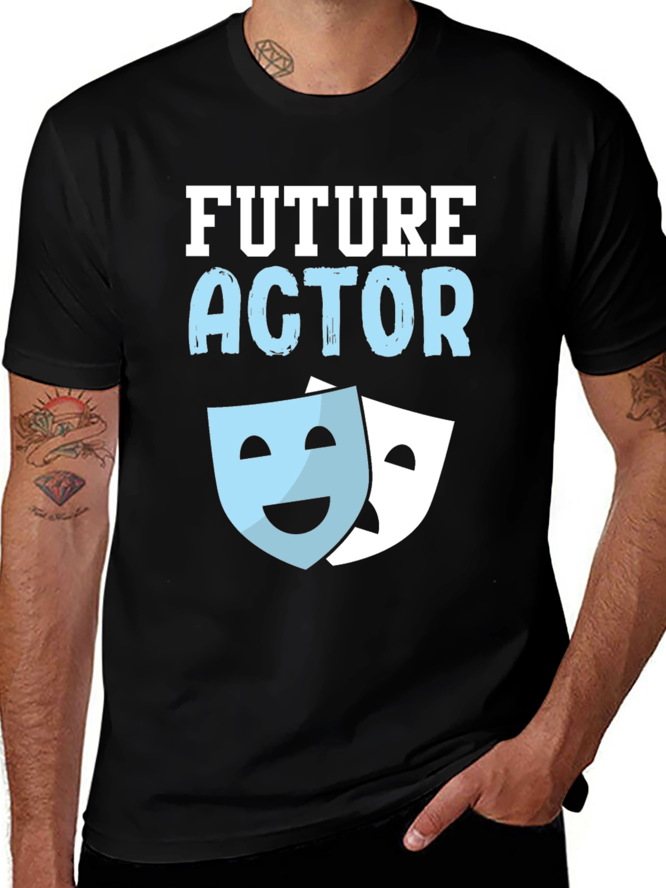 Future Actor T-Shirt Theater Masks Graphic Tee