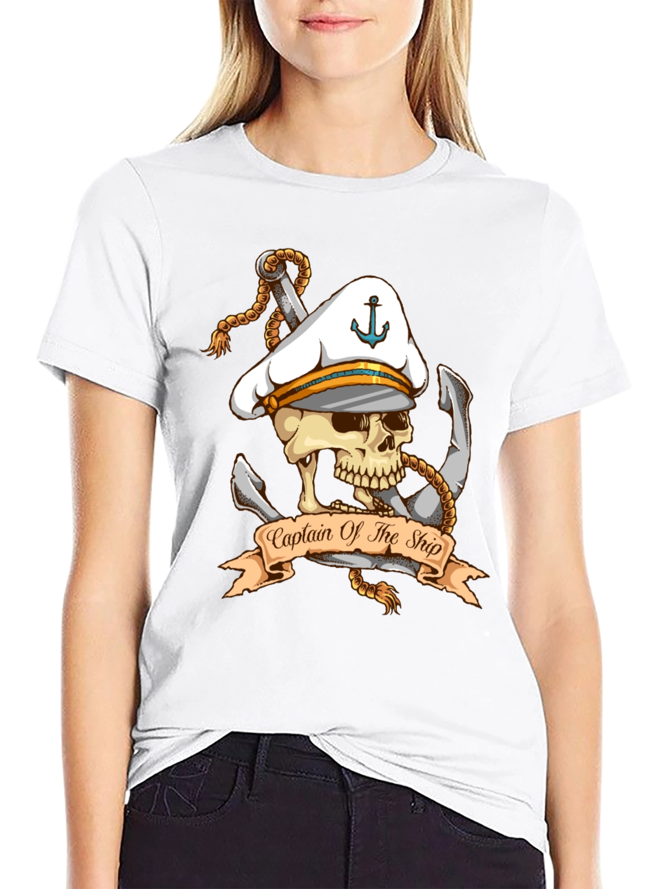 Captain of The Ship Skull Graphic T-Shirt