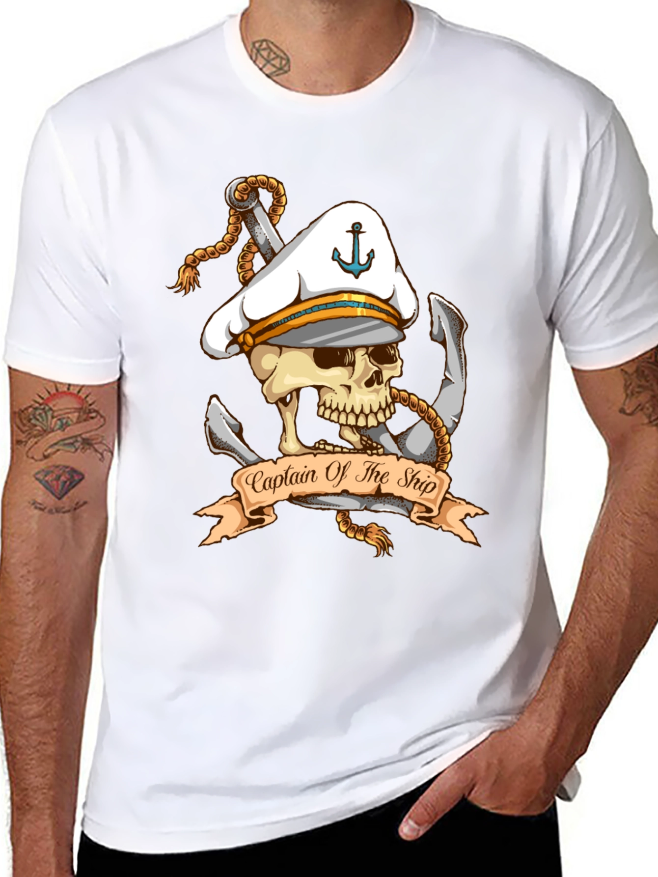Captain of The Ship Skull Graphic T-Shirt