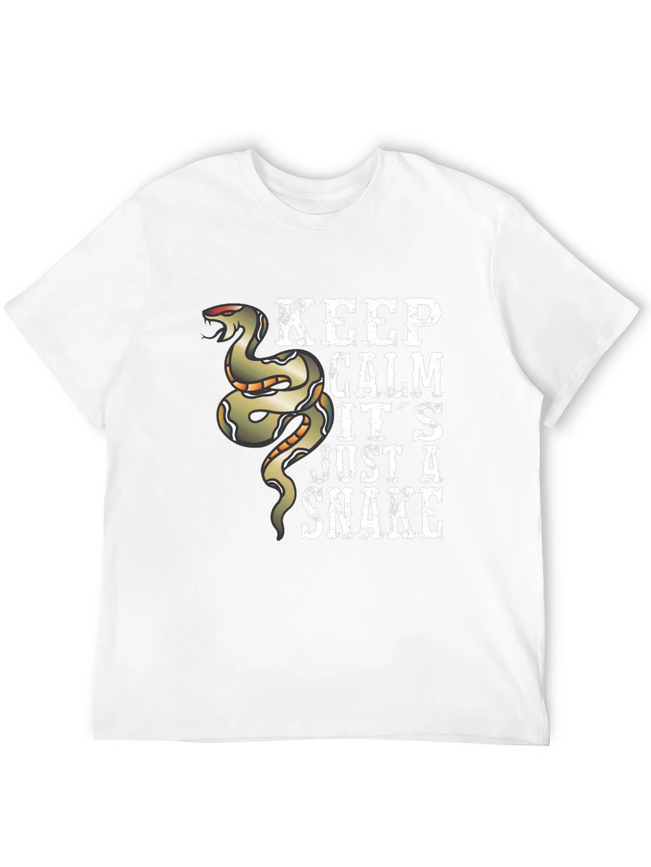 Keep Calm Snake Graphic T-Shirt